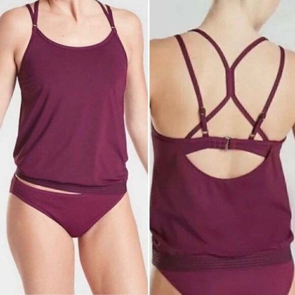 Athleta Other - ATHLETA Cross Back Swim Tank, Magenta Pink, Size 32B/C NWT $74